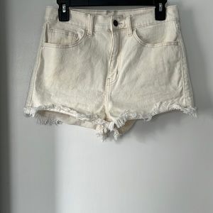 White Jean Shorts